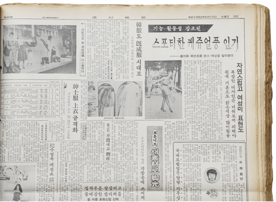 [주간섬유(한국섬유신문) 1982년 6월16일자 8면]